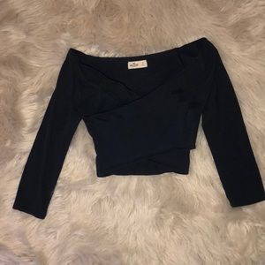 Navy Blue Cropped Top